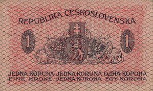1 koruna   1919   front